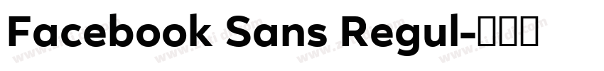 Facebook Sans Regul字体转换
